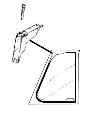 VENT WING PIVOT SET, LEFT & RIGHT, BUG CONV. 1965-72 - Image 2