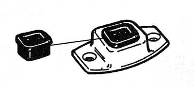 West Coast Metric - RUBBER STOPS, FRONT WINDOW FRAME TO HOOD, SET OF 2 *GERMAN* THING 1973-74 - Image 2