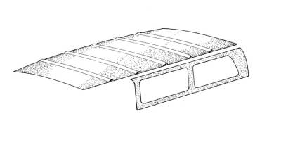 HEADLINER, VINYL WHITE, SUNROOF FASTBACK 1966-73 (Call or Email to Order)