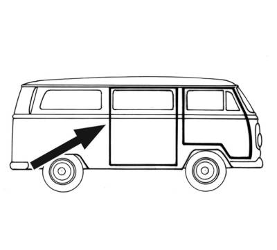 SEAL, SLIDING DOOR *GERMAN* RIGHT SIDE, BUS 1968-79