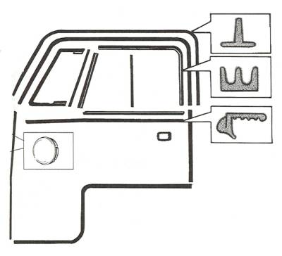 SEAL SET, DELUXE DOOR & WINDOW, BUS 1964-67