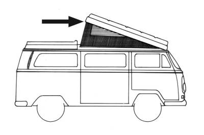 SEAL SET, LARGE POP TOP BASE AND OVER THE TOP SEAL, BUS WESTFALIA 1968-73 *MADE IN USA BY WCM* (Adhesive for top seal channel Part # 1500) - Image 2