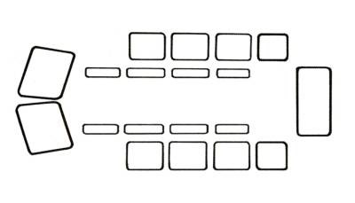 West Coast Metric - WINDOW SEALS, 21 WINDOW DELUXE KIT, BUS 1964-67 *MADE IN USA BY WCM* - Image 1