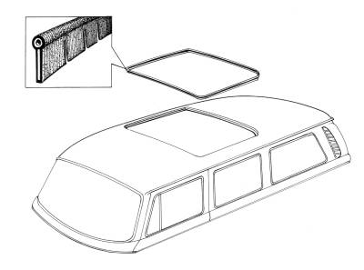 FELT, SUNROOF SEAL *GERMAN* BUS 1968-79