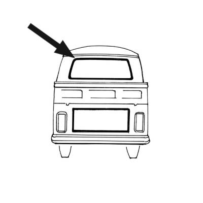 SEAL, REAR WINDOW, SINGLE & DOUBLE CAB PICKUP BUS 1966-67, BIG WINDOW *MADE IN USA BY WCM*