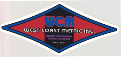 STICKER, WCM "SURF" DIAMOND, RED