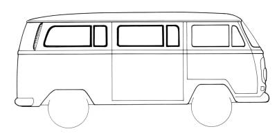 Exterior - Window Rubber - SEAL, SIDE WINDOW WITH VENT WING, CENTER OR REAR, LEFT OR RIGHT, CAL LOOK, BUS 1968-79 *MADE IN USA BY WCM* (Vent Seal # 221-673A-L Sold Separately) 