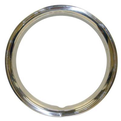 BEAUTY RING, 15" WHEELS, STAINLESS STEEL, SET OF 4 MADE TO FIT ORIGINAL OE STEEL WHEELS - Image 1