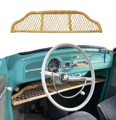 PARCEL SHELF UNDER DASH, BAMBOO, STANDARD BUG SEDAN 1958-77 (Not Super Beetle)