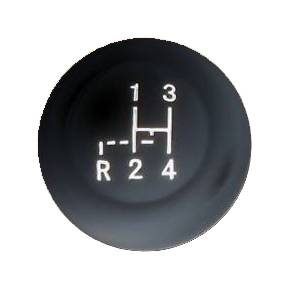 SHIFT KNOB, 7mm BLACK WITH SHIFT PATTERN, BUG & GHIA 1961-67