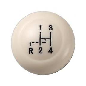 Interior - Interior Rubber & Plastic - SHIFT KNOB, 10mm IVORY WITH SHIFT PATTERN, BUG 1949-60, BUS 1950-67, GHIA 1956-60