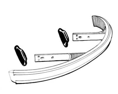 SEALS, LOWER BUMPER BRACKET, 4 PIECES FRONT & REAR, BUG 1946-67, GHIA 1956-71 - Image 3