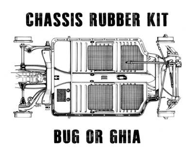 Chassis/suspension/cables - Chassis & Pan Parts & Seals - CHASSIS SEAL KIT, BUG & GHIA 1960