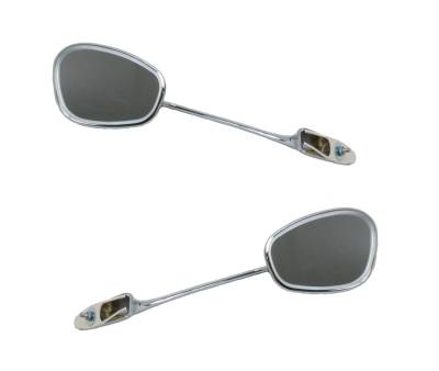 MIRROR, ALBERT STYLE CHROME SWAN NECK, LEFT AND RIGHT, BUG 1950-66 - Image 1