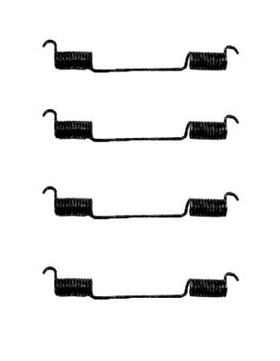 Brake System - Brake Shoes & Springs - BRAKE SPRING KIT, FRONT, LEFT & RIGHT, BUS 1955-70 (Starting at VIN # 20-117903)