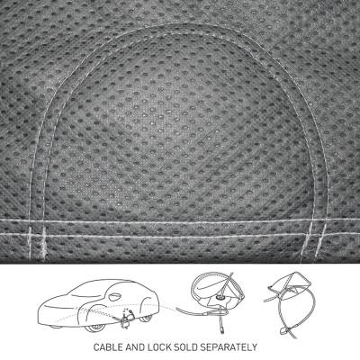 West Coast Metric - CAR COVER, GREY ALL WEATHER 4 LAYER MATERIAL, BUG SEDAN & CONVERTIBLE 1974-79 *MADE IN USA* - Image 4