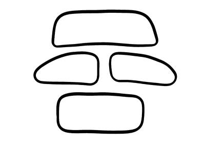 West Coast Metric - *MASTER KIT* EXTERIOR RUBBER, SUPER BEETLE BUG SEDAN 1973 (With Cal Look Style fixed window seals, see description for complete contents) - Image 3