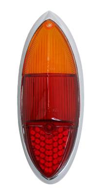 LENS, TAIL LIGHT, AMBER / RED, EUROPEAN, LEFT OR RIGHT *GERMAN* GHIA 1960-69