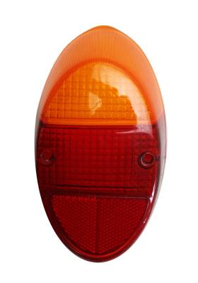 EXTERIOR - Light Lenses, Seals & Parts - LENS, TAIL LIGHT, LEFT OR RIGHT, RED / AMBER, BUG 1962-67