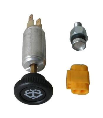 WASHER BOTTLE KIT, COMPLETE WITH BOTTLE, HOSE, & SOLENOID, STANDARD BUG 1968-77 - Image 2