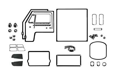 DELUXE BODY RUBBER KIT, BUS 1973 (Window seals sold separately, see description for complete contents)