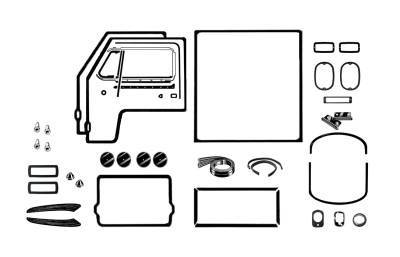 DELUXE BODY RUBBER KIT, BUS 1968 (Window seals sold separately, see description for complete contents)