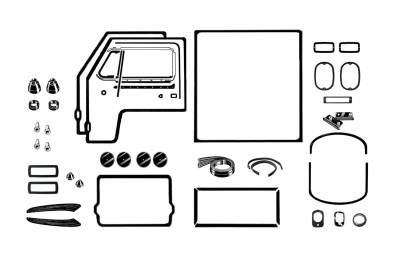 DELUXE BODY RUBBER KIT, BUS 1969 (Window seals sold separately, see description for complete contents)