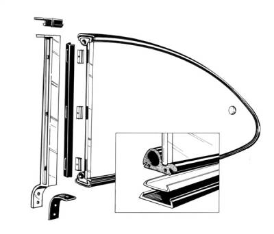 *MASTER KIT* EXTERIOR RUBBER, GHIA SEDAN 1966 (With American Style window seals, see description for complete contents) - Image 4