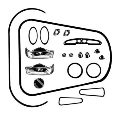 West Coast Metric - *MASTER KIT* EXTERIOR RUBBER, GHIA SEDAN 1970 (With Cal Look window seals, see description for complete contents) - Image 6