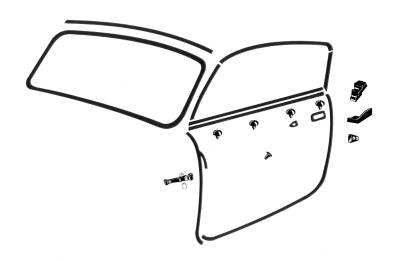 West Coast Metric - *MASTER KIT* EXTERIOR RUBBER, GHIA CONVERTIBLE 1969-69 1/2 (Up to VIN 149431007 with Cal Look window seals, see description for complete contents) - Image 3