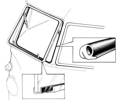 WINDOW SEAL KIT, FRONT SAFARIS, 6 SIDE POPOUTS & REAR SEAL, BUS 1950-63 *MADE IN USA BY WCM* - Image 2