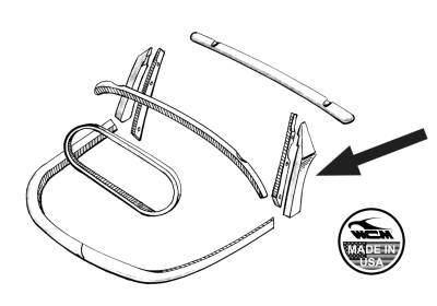 BOW, OUTSIDE QUARTER FACING, LEFT & RIGHT, BUG CONV. 1961-64 *MADE IN USA BY WCM* - Image 2