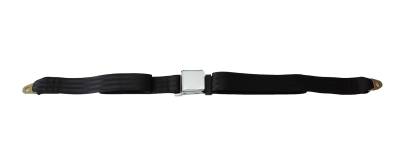 SEAT BELT, LAP TYPE, BLACK WITH HARDWARE 68", BUG / BUS / GHIA / THING / TYPE 3 *MADE IN USA* - Image 2