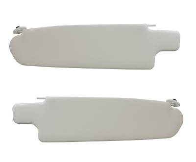 SUNVISORS, WHITE VINYL, LEFT & RIGHT, BUS 1968-79