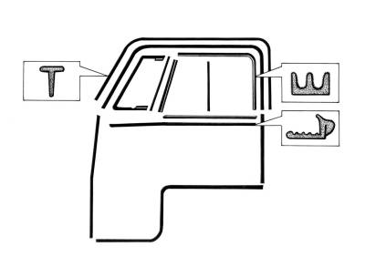 SEAL SET, DELUXE DOOR & WINDOW, BUS 1952-63