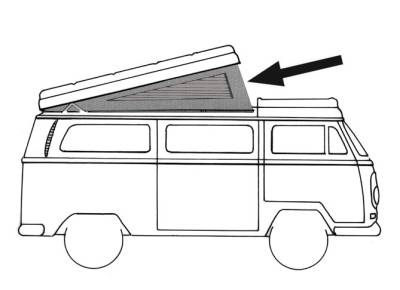 POP TOP, 3 WINDOW GREY ACRYLIC, WESTFALIA BUS 1974-79 *HANDMADE IN USA* - Image 1