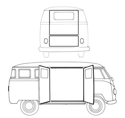 *MASTER KIT* EXTERIOR RUBBER, BUS 1962-63 (With Front Safari Windows & 6 Fixed Non Popout Side Window Seals. See description for complete contents) - Image 6