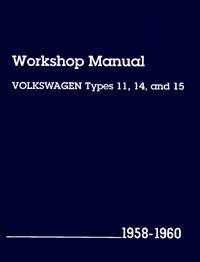 BOOK, OFFICIAL VW SERVICE MANUAL, BUG & GHIA 1958-60