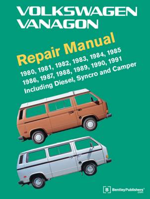 BOOK, OFFICIAL VW SERVICE MANUAL, ALL VANAGON 1980-91 (Including Diesel, Syncro, and Camper)