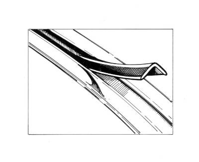 INSERT, BODY TRIM STRIP, TORQUOISE, DELUXE BUS 1950-67 - Image 2