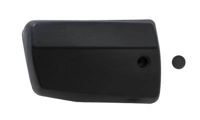 BUMPER END CAP, BLACK PLASTIC *GERMAN* FRONT LEFT OR REAR RIGHT, VANAGON 1980-91 (Hardware Part # 251-192)