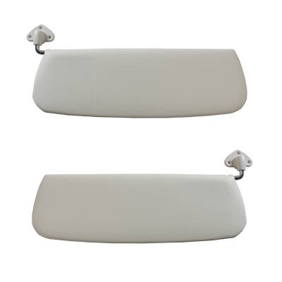 SUNVISORS, WHITE VINYL, LEFT & RIGHT, BUS 1950-67