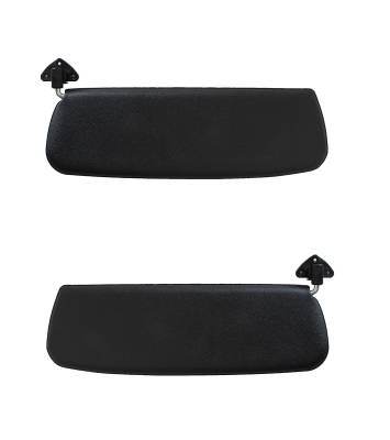 SUNVISORS, BLACK VINYL, LEFT & RIGHT, BUS 1950-67