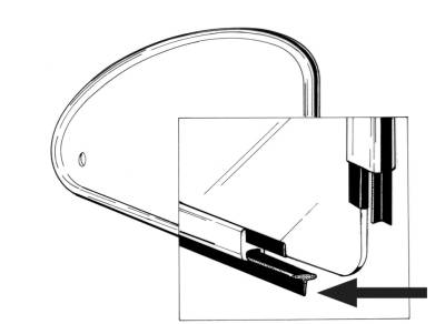 SEALS, QUARTER WINDOW POP-OUTS, OUTER FRAME, BUG SEDAN 1952-64 *MADE IN USA BY WCM* - Image 3