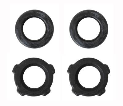 CHASSIS/SUSPENSION/CABLES - Suspension Parts, Front & Rear - BUSHINGS, SPRING PLATE, SET OF 4, INNER (GERMAN) & OUTER (OEM) BUG / GHIA / TYPE 3 / THING 1969-79