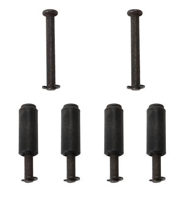 PINS, ROLLERS & CLIPS SET FOR DOOR CHECKROD, GHIA 1956-74 (6 Pins, 6 Clips, 4 Rollers for Both Doors) - Image 1