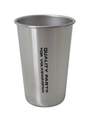 PINT CUP, 16 Oz STAINLESS STEEL WITH WCM BLACK PRINT LOGO *MADE IN USA* - Image 2