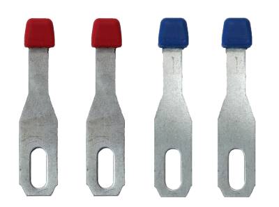 AIR LEVER SET, HOT / COLD 4 PIECE SET (2 RED &  2 BLUE) BUS 1968-73