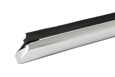 West Coast Metric - SCRAPER, OUTSIDE LEFT DOOR WINDOW RUBBER WITH CHROME MOLDING, GHIA SEDAN 1972-74 - Image 3