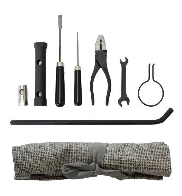 TOOL KIT, INCLUDES ALL TOOLS AND GREY MESH (Salt & Pepper) VINYL BAG (OEM Style Just as They Came From The Factory in the 1950's & 60's)